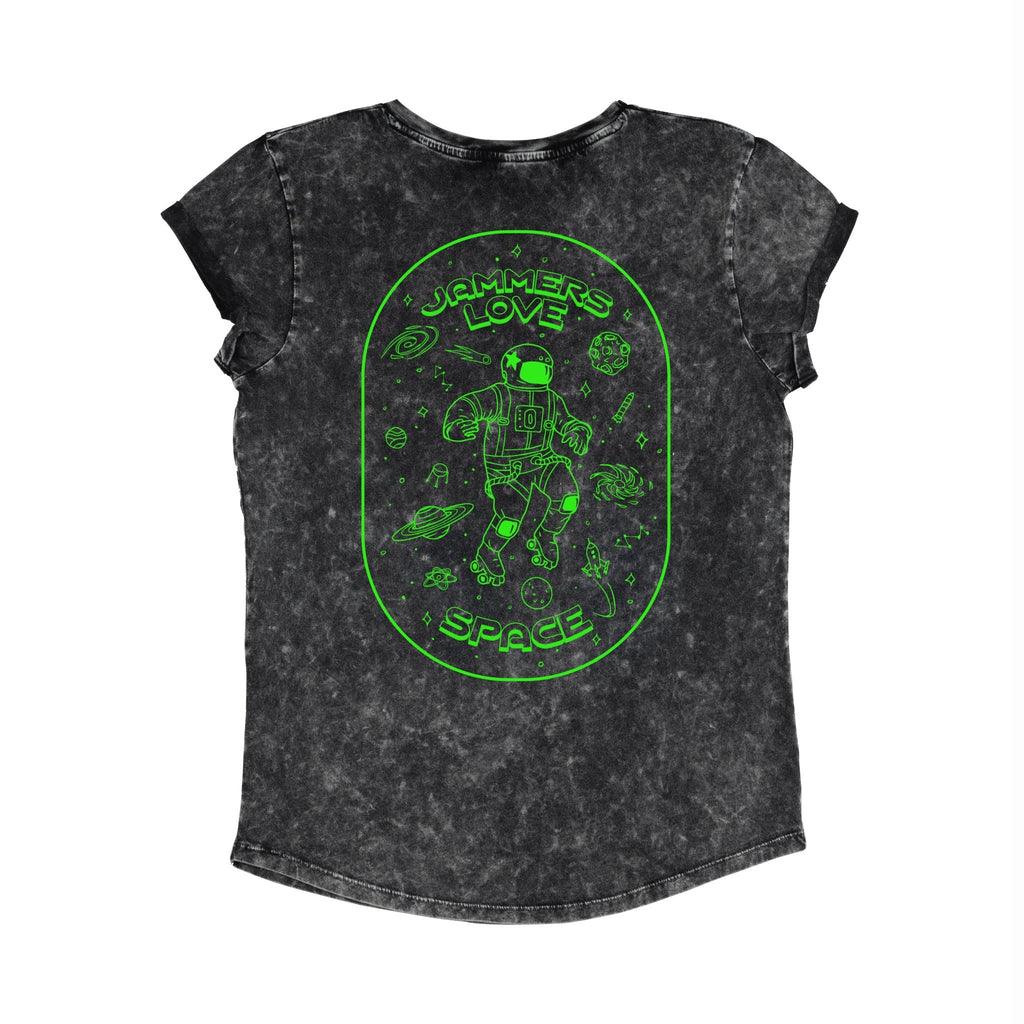 Pre-Order: Jammers Love Space Rolled Sleeve T-Shirt - Double Threat Skates