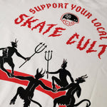 Skate Cult T-Shirt - WHITE - Double Threat Skates