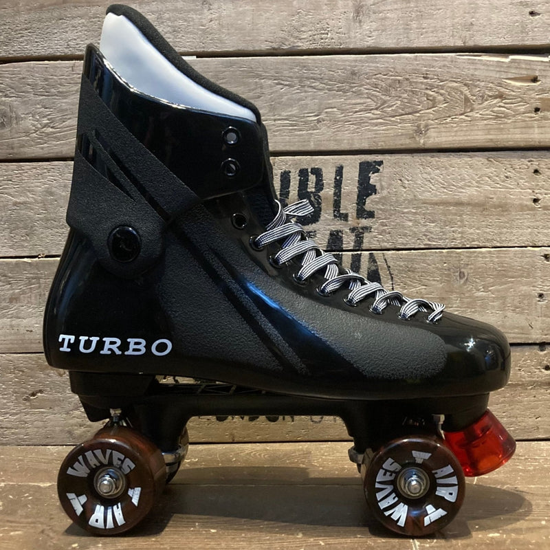 Ventro Pro Turbo Quad Skate With Red and Black Swirl Airwaves