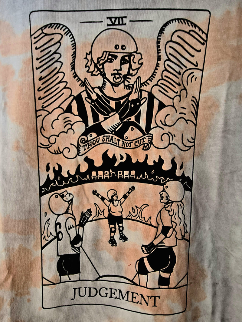 JUDGEMENT All Gender Tee - Pink & Grey Tie Dye