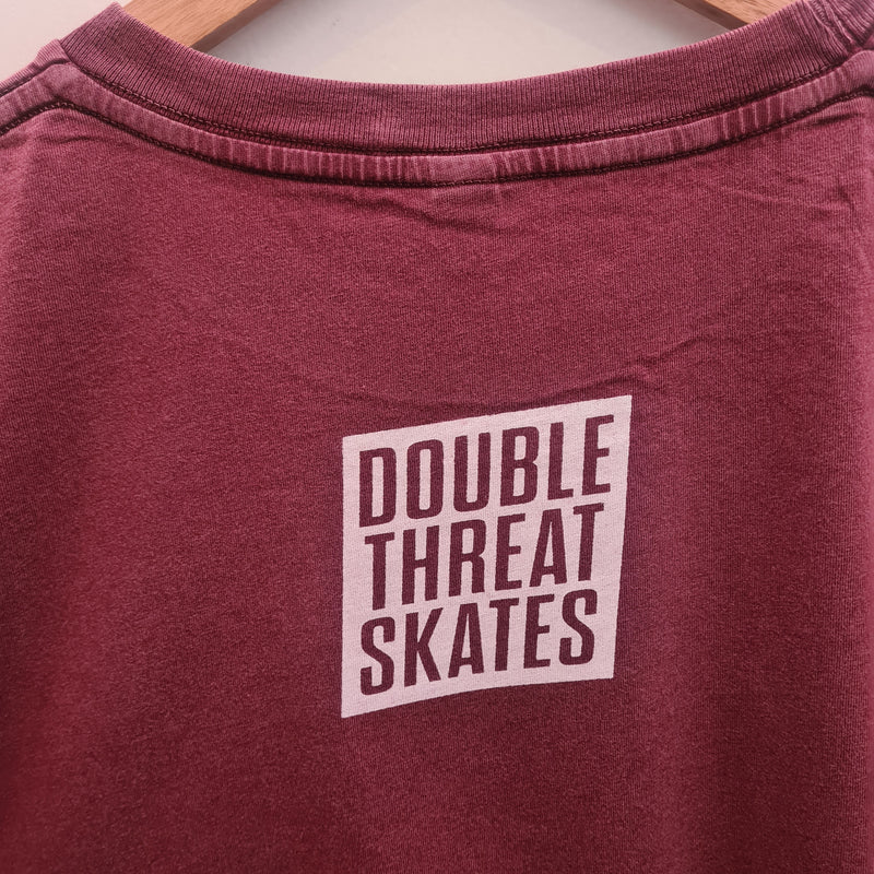 JUDGEMENT All Gender Tee - Stone Wash Burgundy
