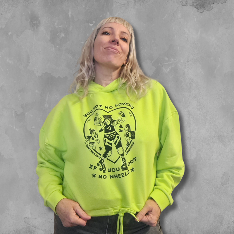 Starlight Express Lovers Collab Cropped Hoodie Frozen Yellow Double Threat Skates