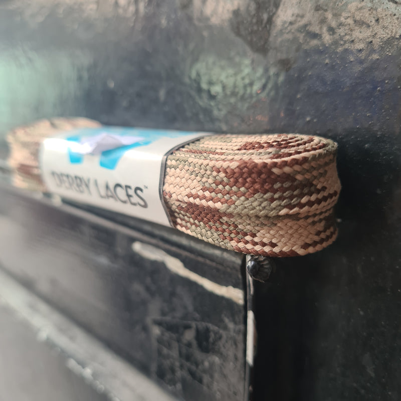 72''/183cm STYLE PATTERNED Waxed Derby Laces