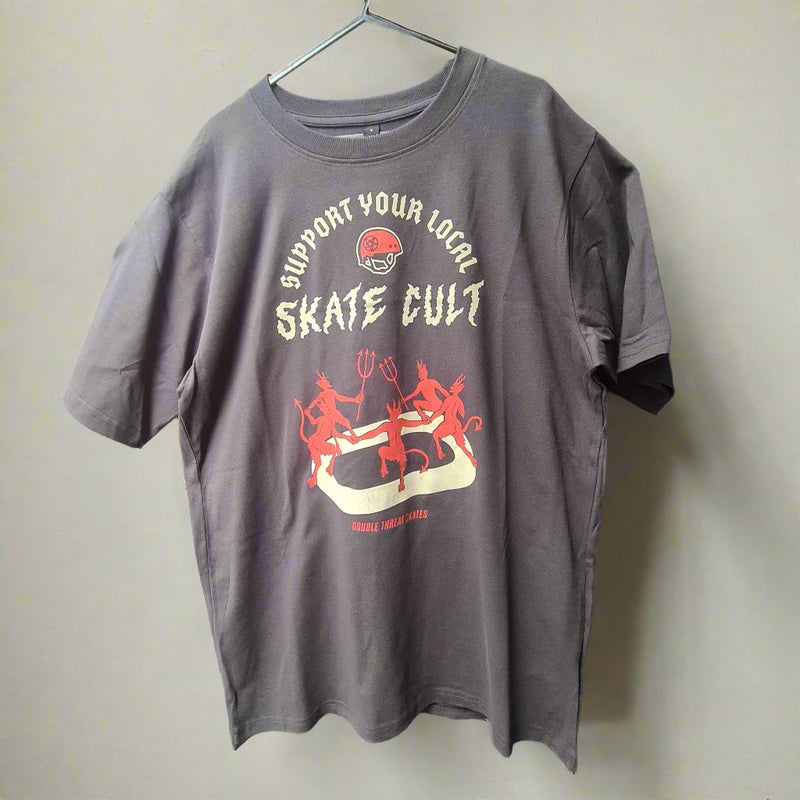 Skate Cult Oversize All-Gender T-Shirt - Faded Black