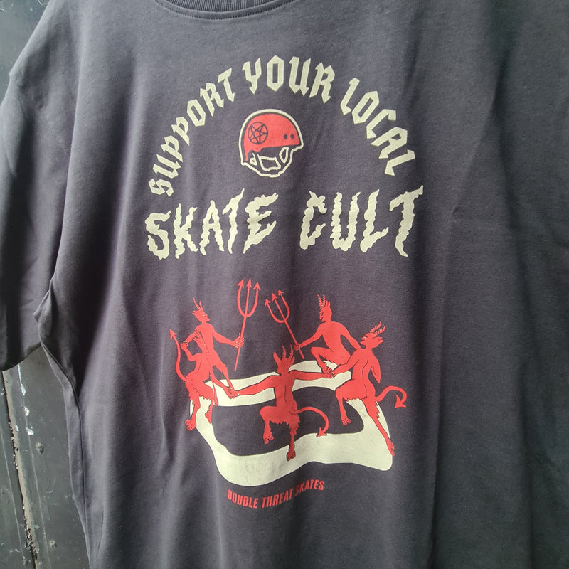 Skate Cult Oversize All-Gender T-Shirt - Faded Black