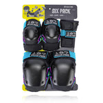 187 6-Pack Padset - knees/elbows/wrists (assorted colours)