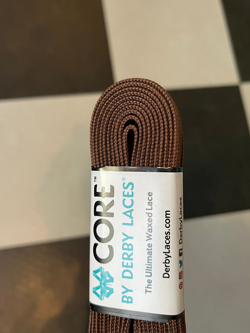 96''/244cm SOLID COLOUR Waxed Derby Laces