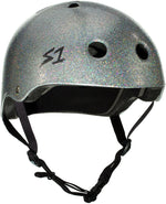 S1 Life Skate Helmet Silver Glitter
