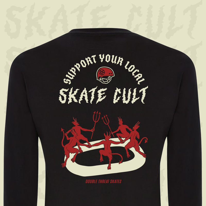 Skate Cult Long Sleeve Tee - BLACK