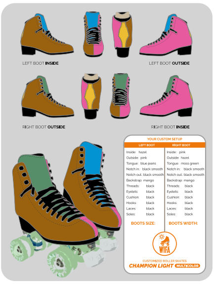 Wifa CHAMPION LIGHT Custom MULTICOLOUR