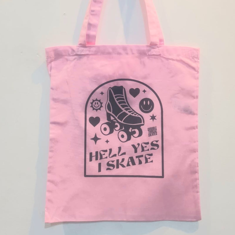 HELL YES I SKATE Tote Bags