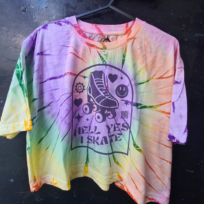 Hell Yes Tie Dye Crop Top