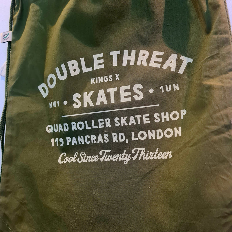 DTS Retro Logo Khaki Drawstring Bag