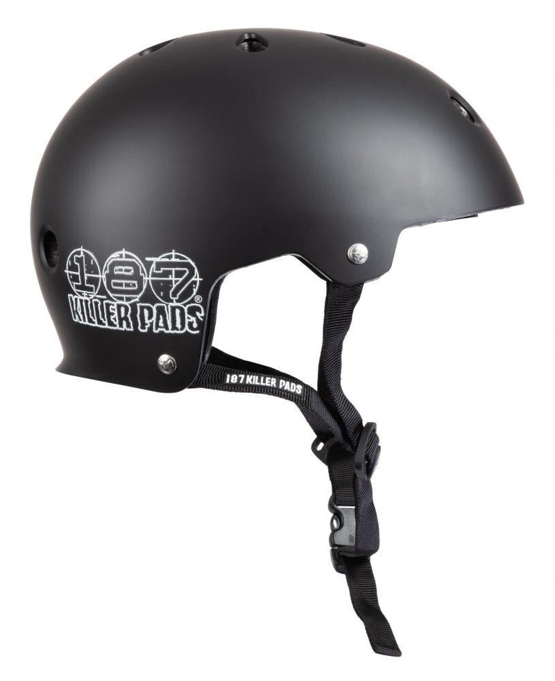 187 Killer Pads Certified Helmet - Black Matte - Double Threat Skates