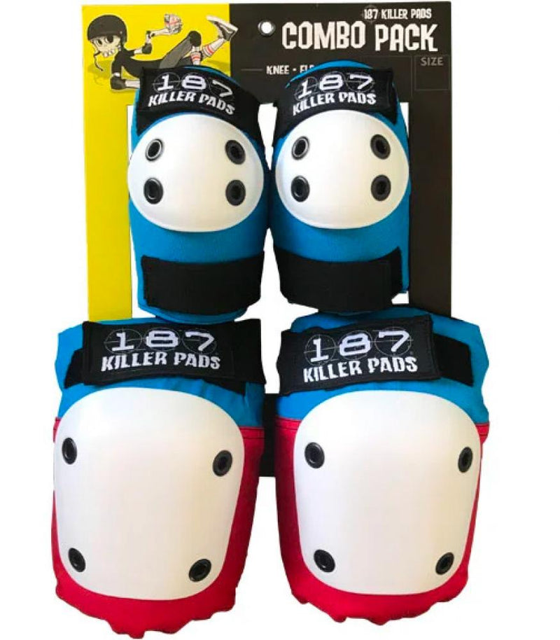 187 Pad Set Combo Pack (Elbow and Knees ONLY) - Double Threat Skates