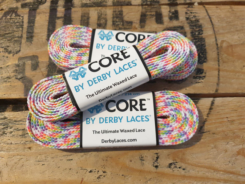 96''/244cm STYLE PATTERNED Waxed Derby Laces