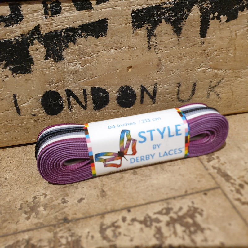 72''/183cm STYLE PATTERNED Waxed Derby Laces