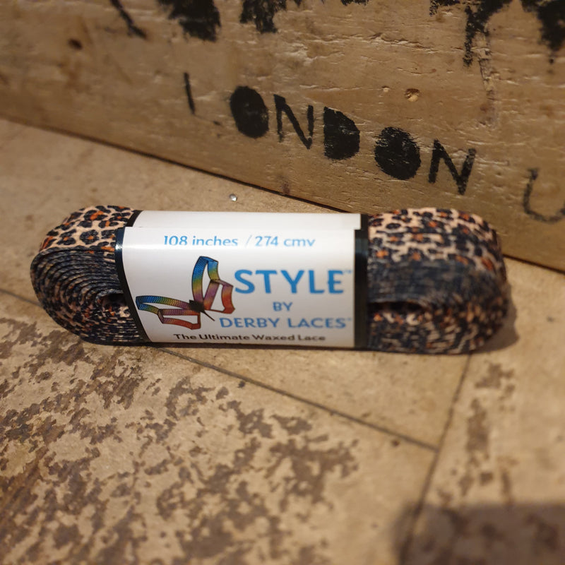 84''/213cm STYLE PATTERNED Waxed Derby Laces