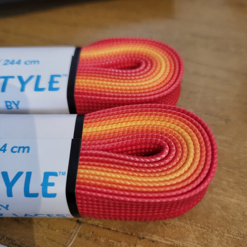 96''/244cm STYLE PATTERNED Waxed Derby Laces