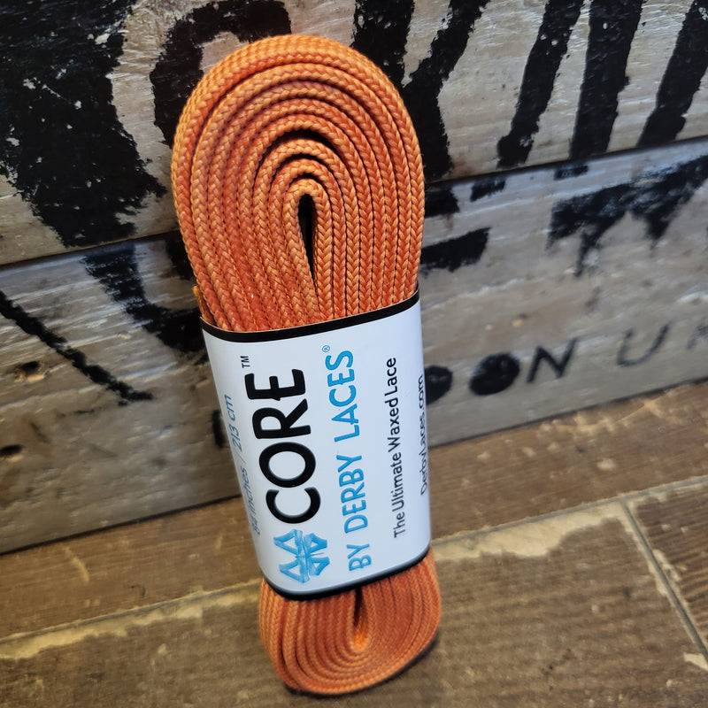 72''/183cm SOLID COLOUR Waxed Derby Laces