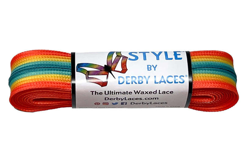 72''/183cm STYLE PATTERNED Waxed Derby Laces
