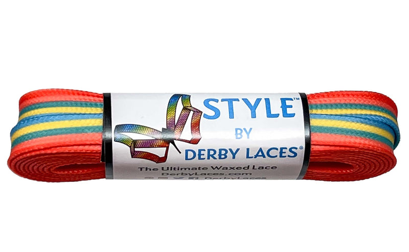 96''/244cm STYLE PATTERNED Waxed Derby Laces
