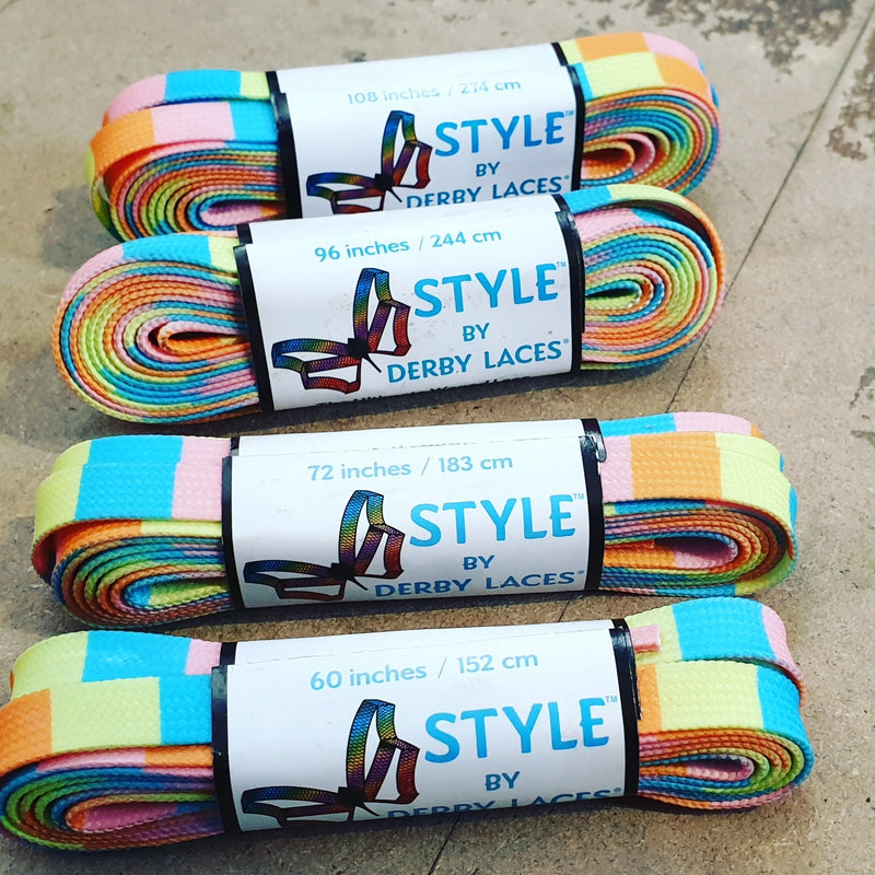 Summer Block Derby Laces Skate Laces