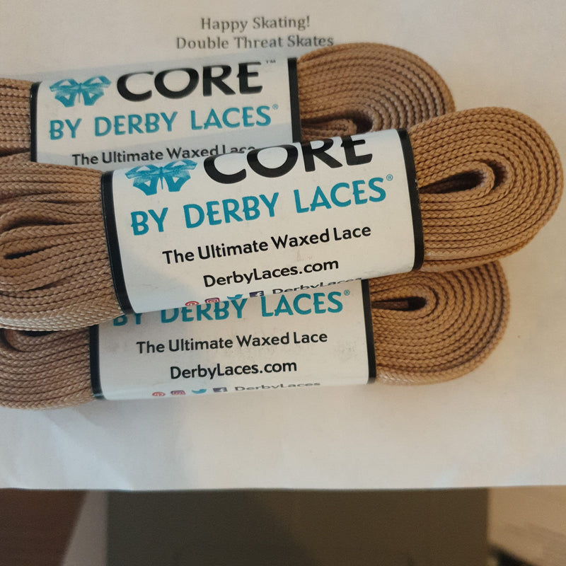 96''/244cm SOLID COLOUR Waxed Derby Laces