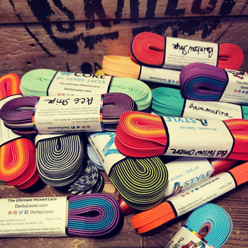 96''/244cm STYLE PATTERNED Waxed Derby Laces