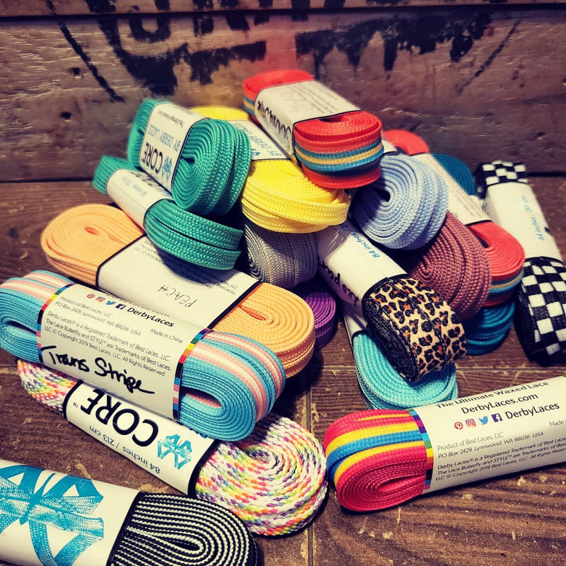 84''/213cm STYLE PATTERNED Waxed Derby Laces