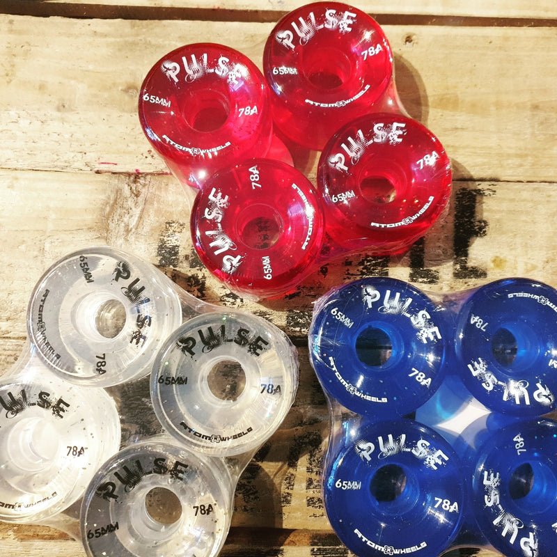 Atom GLITTER Pulse Wheels--Outdoor 65mm x 37mm - Double Threat Skates