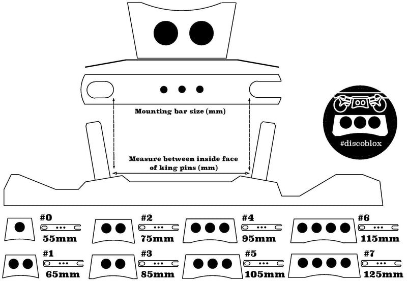 Discoblox Grindblocks size chart