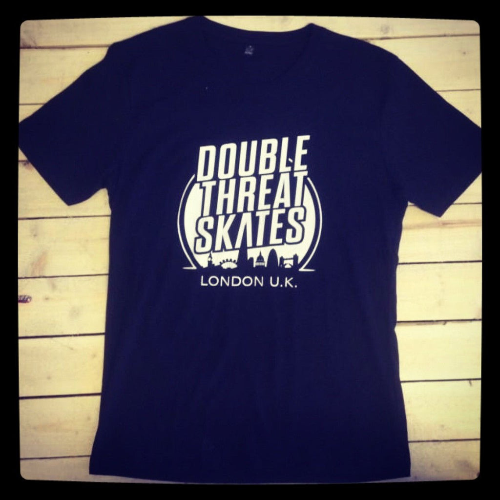 Double Threat Skates Logo Mens/Unisex/Square Cut T-Shirts - Double Threat Skates