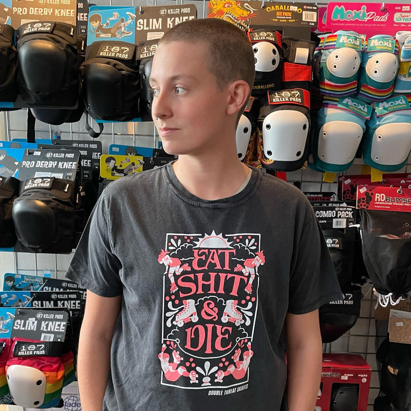 EAT SHIT AND DIE Unisex T-Shirt - Double Threat Skates