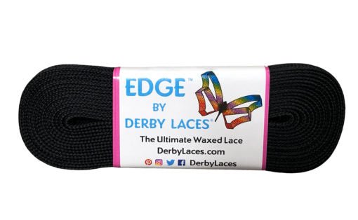 EDGE Waxed Laces - white or black - Double Threat Skates