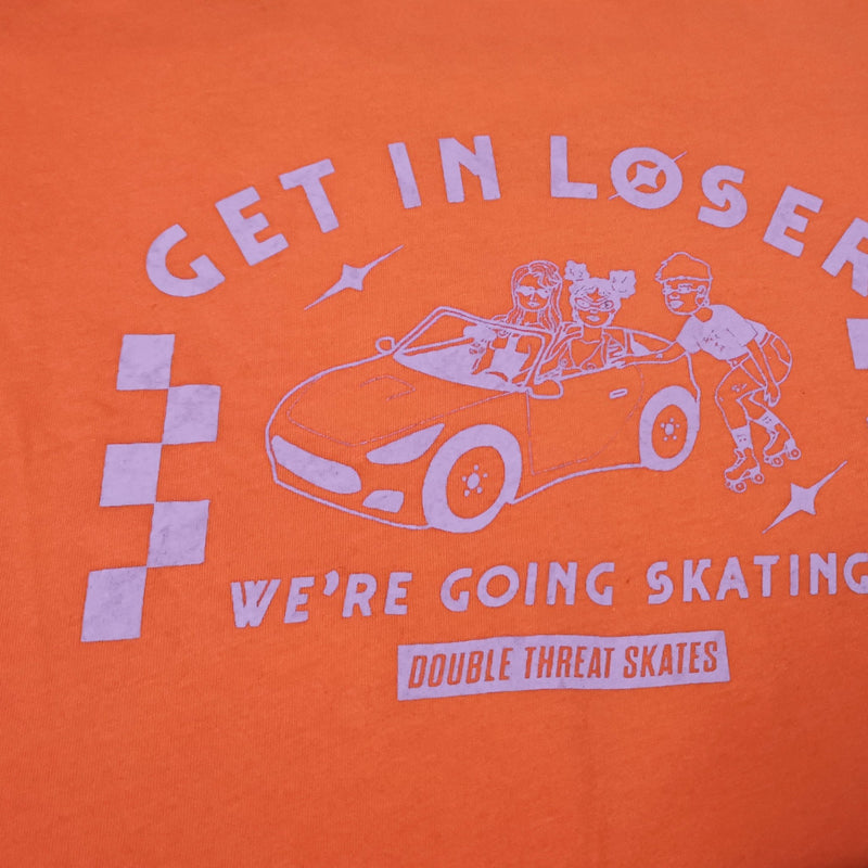 Get in Loser Boxy Tee - CORAL - Double Threat Skates