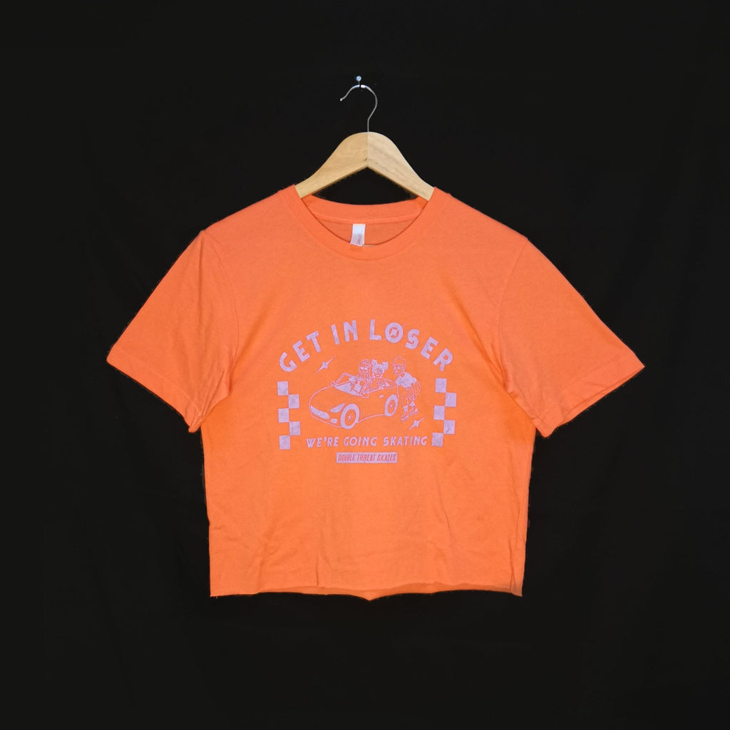 Get in Loser Boxy Tee - CORAL - Double Threat Skates