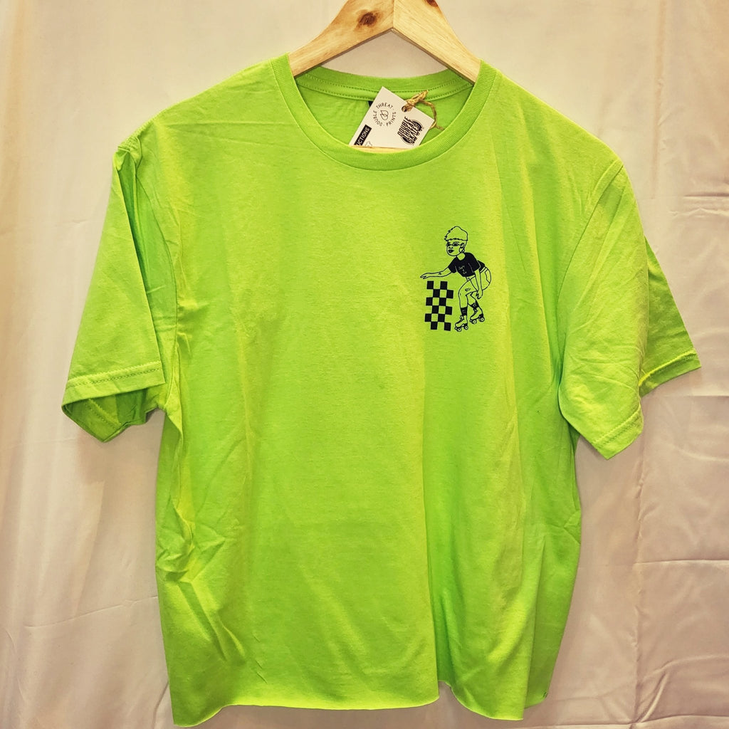 Get in Loser Boxy Tee - GREEN - Double Threat Skates