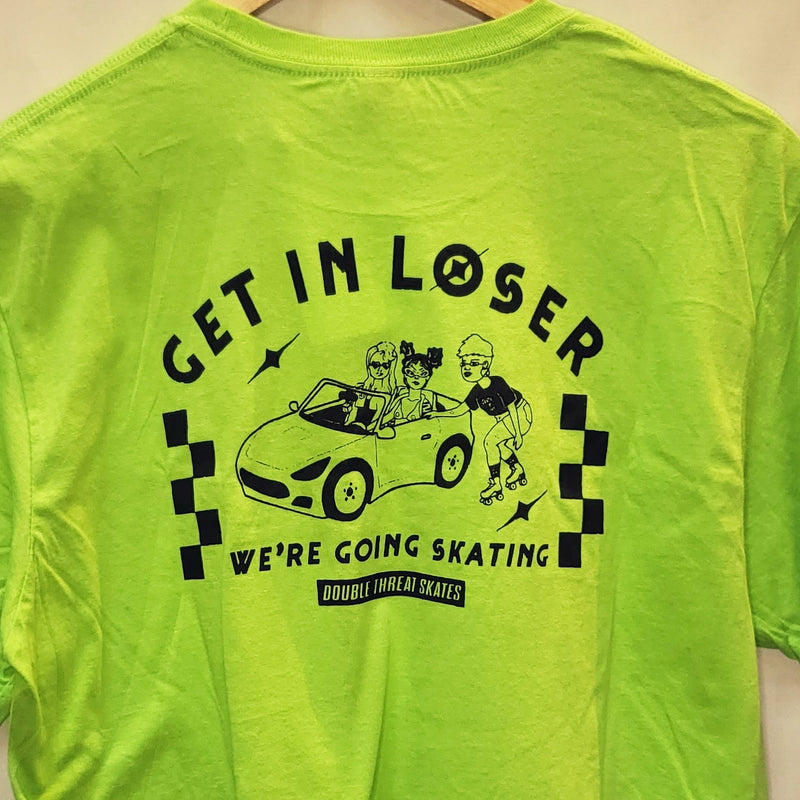 Get in Loser Boxy Tee - GREEN - Double Threat Skates