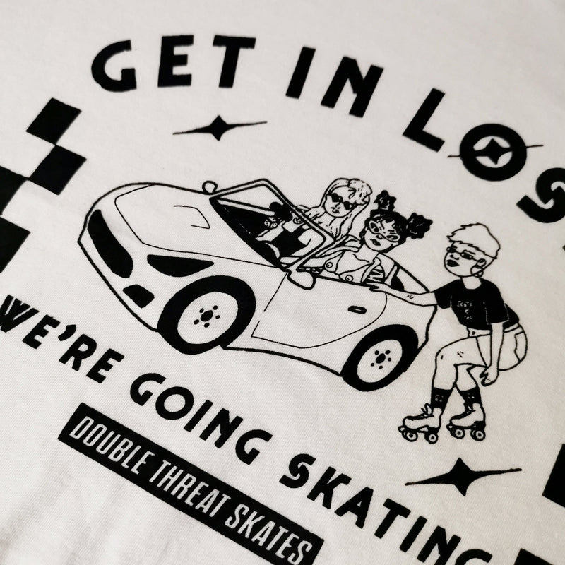 Get in Loser T-Shirt - WHITE - Double Threat Skates