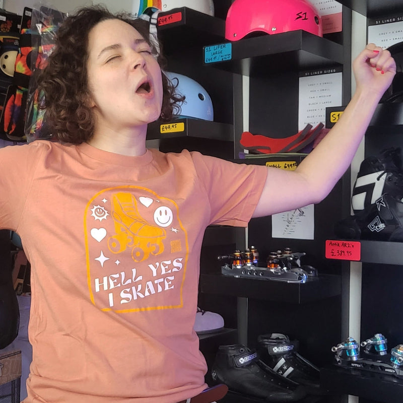 Hell Yes T-Shirt (All Gender Fit) - Double Threat Skates