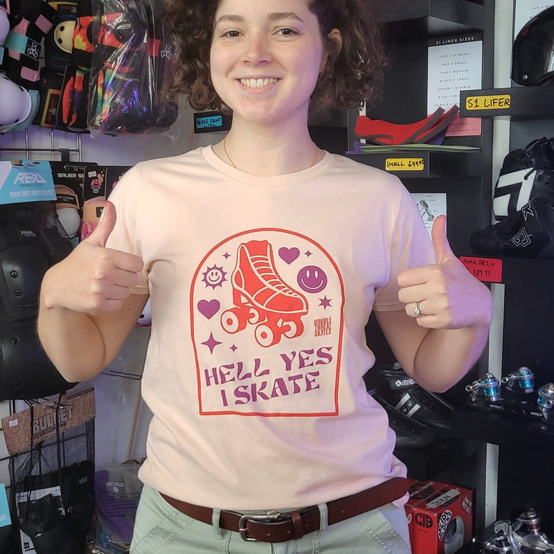 Hell Yes T-Shirt (Curved Fit) - Double Threat Skates