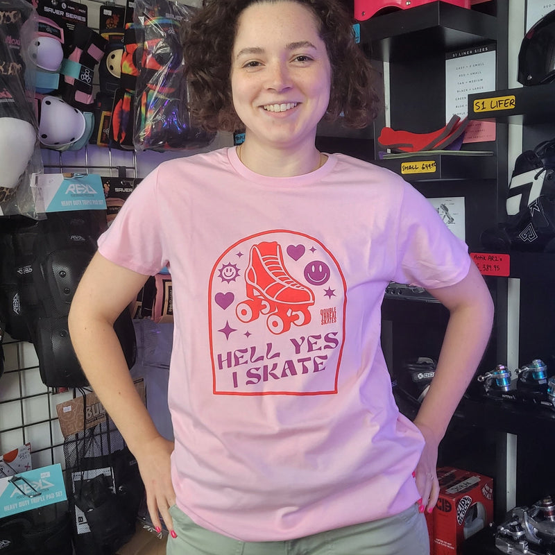 Hell Yes T-Shirt (Curved Fit) - Double Threat Skates