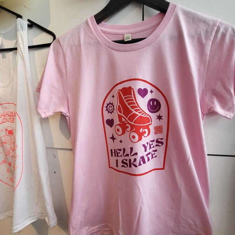 Hell Yes T-Shirt (Curved Fit) - Double Threat Skates