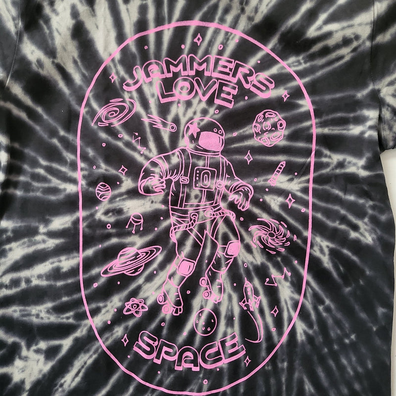 IN STOCK: Jammers Love Space Black Tie Dye T-Shirt - Double Threat Skates