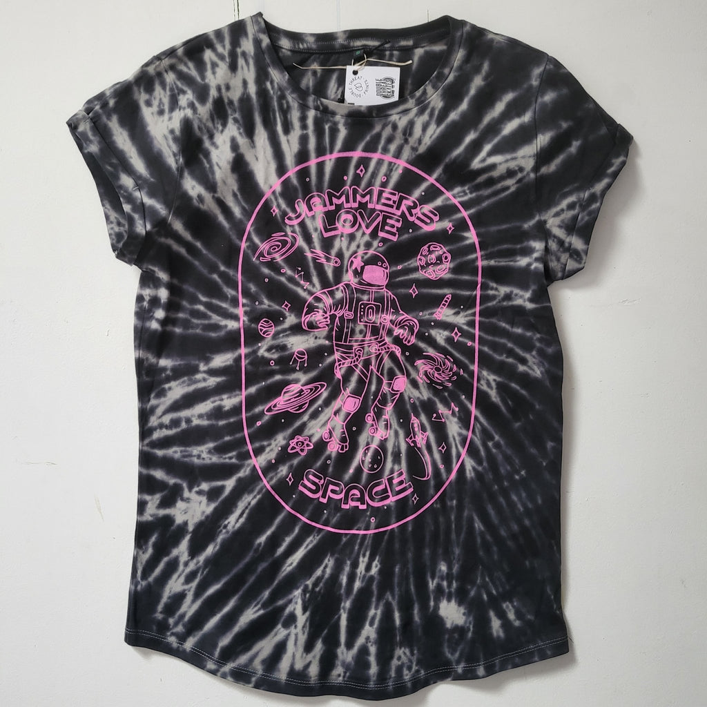 IN STOCK: Jammers Love Space Black Tie Dye T-Shirt - Double Threat Skates