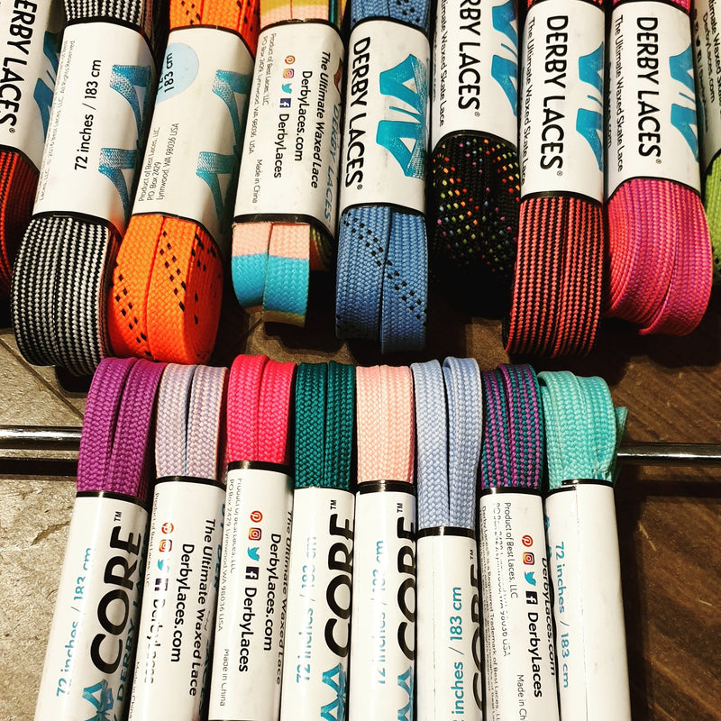 96''/244cm SOLID COLOUR Waxed Derby Laces