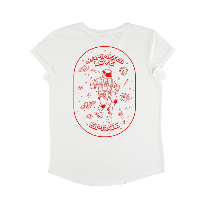 Pre-Order: Jammers Love Space Rolled Sleeve T-Shirt - Double Threat Skates