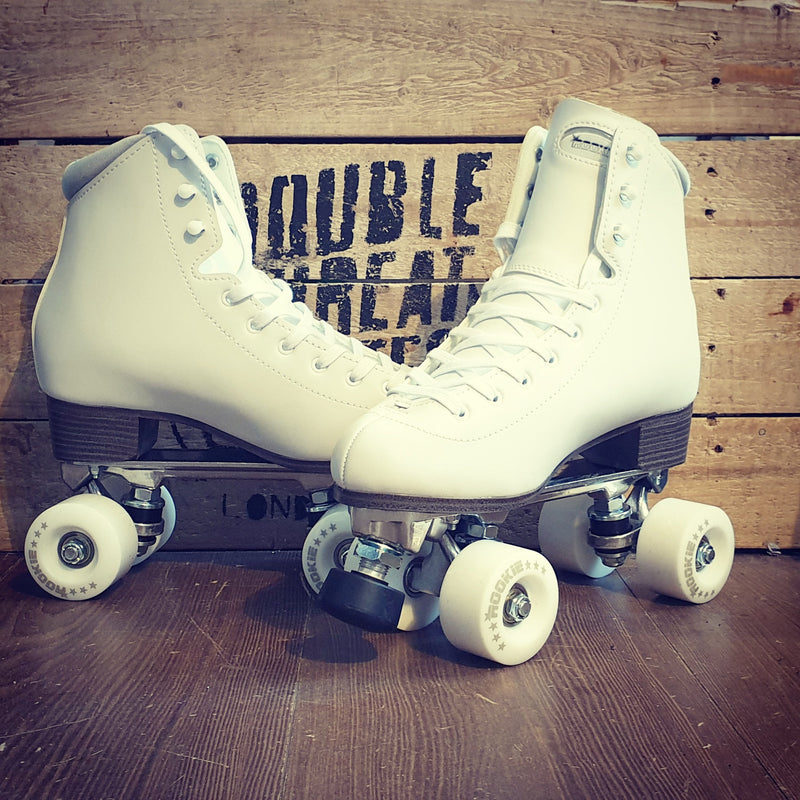 Rookie Rollerskates Artistic WHITE - Double Threat Skates