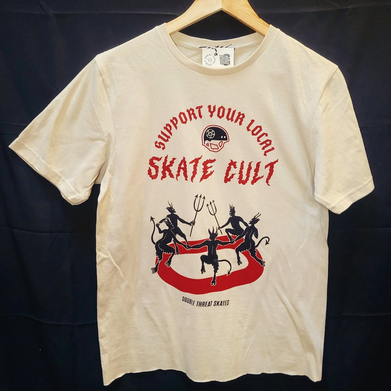 Skate Cult Regular All-Gender T-Shirt - SAND - Double Threat Skates